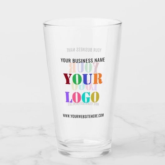 Aangepast Logo Naam Website Glass Promotion Compan Glas (Voorkant)