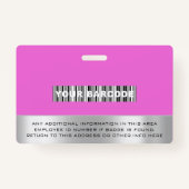 Aangepast Logo naam werkbalk code Badge (Achterkant)