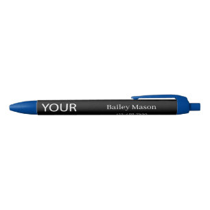 Aangepast Logo Naam Zwarte Inkt Pen