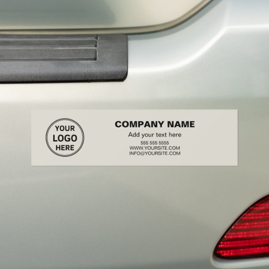 Aangepast logo neutraal professioneel bedrijf bumpersticker (Op auto)
