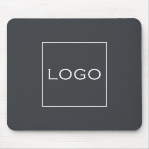 Aangepast logo neutrale antracietgrijze computerbu muismat