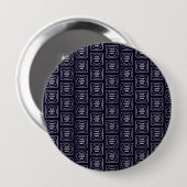 Aangepast logo of afbeelding herhalend navyblauw o ronde button 4,0 cm (Voorkant /achterkant)