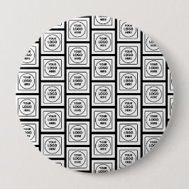 Aangepast logo of afbeelding herhalend patroonontw ronde button 4,0 cm