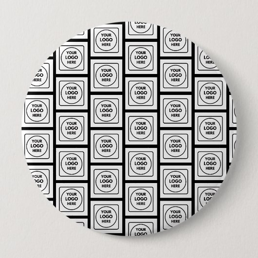 Aangepast logo of afbeelding herhalend patroonontw ronde button 4,0 cm (Voorkant)