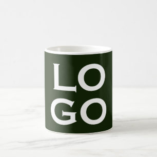 Aangepast logo of afbeelding op bosgroen koffiemok