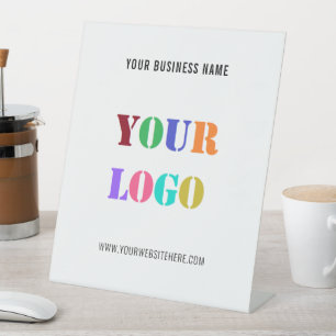 Aangepast Logo of Fotonaam Website Pedestal Sign Reclamebord Met Voetstuk