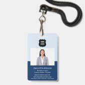 Aangepast logo onroerend goed makelaar naam badge (Voorzijde met lanyard)