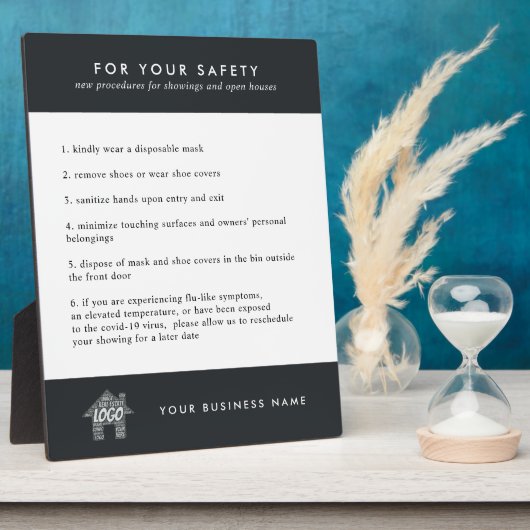 Aangepast Logo onroerend goed Open House die veili Fotoplaat (Zijkant)