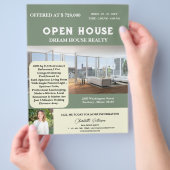 Aangepast logo onroerend goed open huis flyer (Hand)