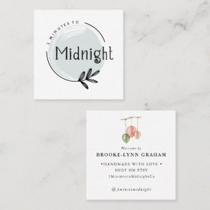 Aangepast logo-ontwerp Brooke Macrame Vierkante Visitekaartje