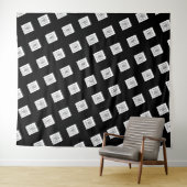 Aangepast logo ontwerp foto diagonale display wandkleed (In Situ (horizontaal))