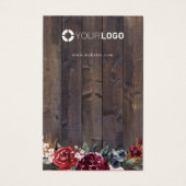 Aangepast logo-oorscherm voor geborsteld bloemhout visitekaartje (Voorkant)