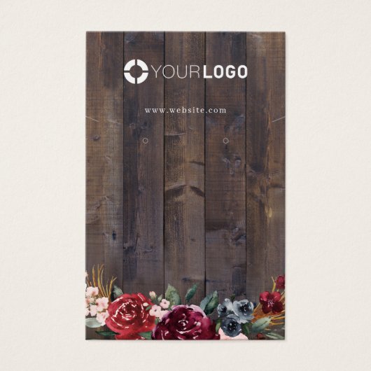 Aangepast logo-oorscherm voor geborsteld bloemhout visitekaartje (Voorkant)