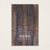 Aangepast logo-oorscherm voor geborsteld bloemhout visitekaartje (Achterkant)