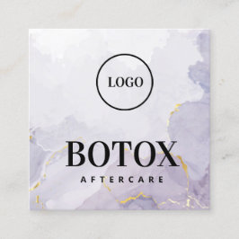 Aangepast Logo Paars Mauve Botox Aftercare Vierkante Visitekaartje