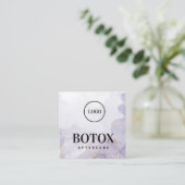 Aangepast Logo Paars Mauve Botox Aftercare Vierkante Visitekaartje (Staand voorkant)