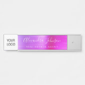 Aangepast Logo Paars Roze Professional Deurbordje (Voorkant)
