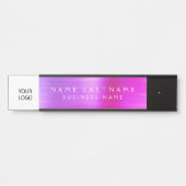 Aangepast Logo Paars Roze Professional Deurbordje (Voorkant)