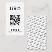 Aangepast Logo Patroon en Facebook-code installere Visitekaartje (Voorkant / Achterkant)