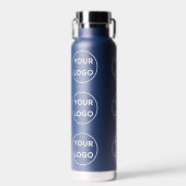 Aangepast Logo-patroon op marineblauw Waterfles (Voorkant)