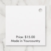 Aangepast Logo Patroon Prijs Zakelijke detailhande Bedankjes Labels (Achterkant)