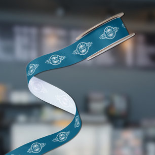 Aangepast logo patroon promotioneel 1,5" turquoise satijnen lint