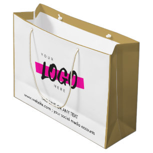 Aangepast Logo Patroon tekst promotiemateriaal Groot Cadeauzakje