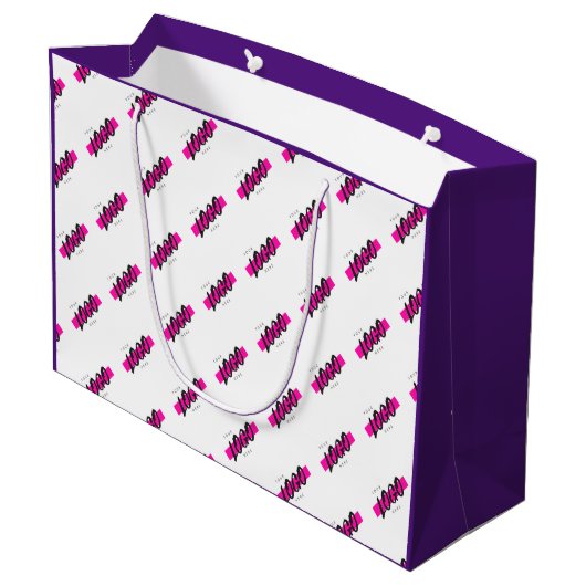 Aangepast Logo Patroontekst promotiegit Groot Cadeauzakje (Achterkant Gekanteld)