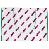 Aangepast Logo Patroontekst promotiegroen Groot Cadeauzakje (Achterkant)