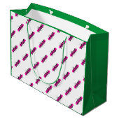 Aangepast Logo Patroontekst promotiegroen Groot Cadeauzakje (Achterkant Gekanteld)