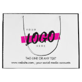 Aangepast Logo Patroontekst promoveren Groot Cadeauzakje (Voorkant)