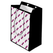 Aangepast Logo Patroontekst promoveren Medium Cadeauzakje (Achterkant Gekanteld)