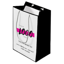 Aangepast Logo Patroontekst promoveren Medium Cadeauzakje