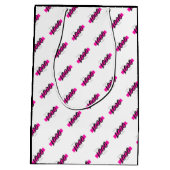 Aangepast Logo Patroontekst promoveren Medium Cadeauzakje (Achterkant)