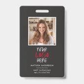 Aangepast logo personeel QR-code gepersonaliseerd Badge (Voorzijde)
