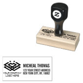Aangepast logo Professional retouradres Rubberstempel (Gestempeld)