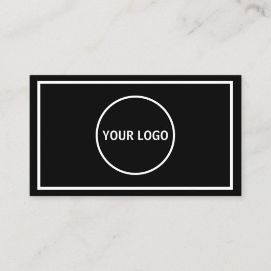 Aangepast logo professioneel zwart en wit visitekaartje (Voorkant)