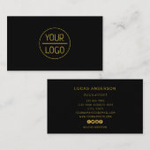 aangepast logo professioneel zwart goud visitekaartje (Voorkant / Achterkant)