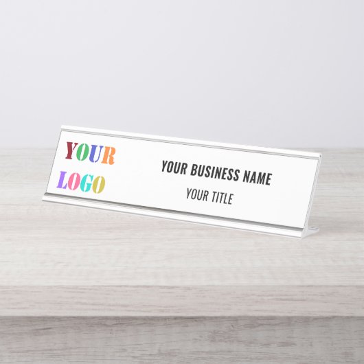 Aangepast Logo promotiebureau - Bord Bureau Naambordje (Voorkant)