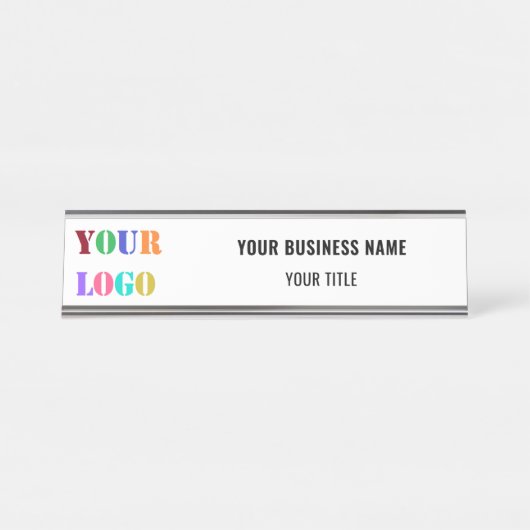 Aangepast Logo promotiebureau - Bord Bureau Naambordje (Voorkant)