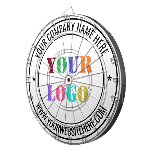 Aangepast Logo promotiedartbord - Aangepaste kleur Dartbord (Voorkant Rechts)