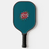 Aangepast logo promotioneel Teal Pickleball Paddle (Achterkant)