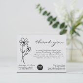 Aangepast logo & QR-code Bedankt Zakelijk Briefkaart (Staand voorkant)