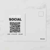 Aangepast logo & QR-code Bedankt Zakelijk Briefkaart (Achterkant)