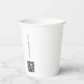 Aangepast Logo QR Code Branding Modern Papieren Bekers (Achterkant)