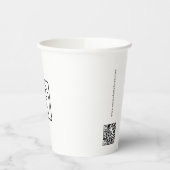 Aangepast Logo QR Code Branding Modern Papieren Bekers (Links)
