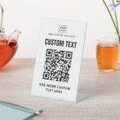 Aangepast logo, QR-code en tekst wit of elke ander Reclamebord Met Voetstuk (Insitu)