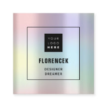 Aangepast Logo QR CODE Holografisch Roze