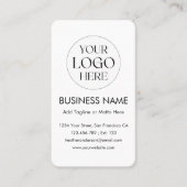 Aangepast Logo QR Code Modern Minimalistisch Profe Visitekaartje (Voorkant)