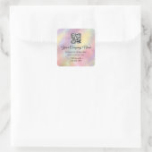 Aangepast Logo QR-code Promotie online winkelen Ro Vierkante Sticker (Tas)